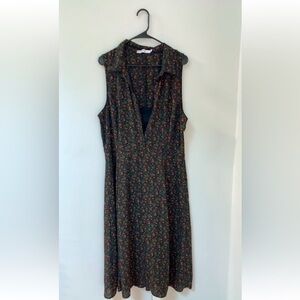 JustFab Sleeveless Floral MIDI Dress